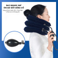 Gối hơi massage kéo giãn đốt sống 3 tầng, giảm đau nhức vai gáy