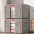 Hộp đựng quần áo đa năng gấp gọn tiết kiệm không gian, 24L Màu xám