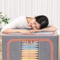 Hộp đựng quần áo đa năng gấp gọn tiết kiệm không gian, 24L Màu xám