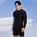Bộ đồ bơi nam Mr Swim tay dài chống UV, quần đùi có dây rút, Size XL