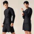 Bộ đồ bơi nam Mr Swim tay dài chống UV, quần đùi có dây rút, Size XL