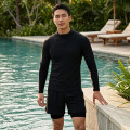 Bộ đồ bơi nam Mr Swim tay dài chống UV, quần đùi có dây rút, Size XL