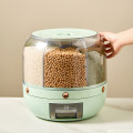 Thùng đựng gạo ngũ cốc 6 ngăn thông minh xoay 360 độ chống ẩm mốc, Thùng 5kg