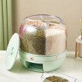 Thùng đựng gạo ngũ cốc 6 ngăn thông minh xoay 360 độ chống ẩm mốc, Thùng 5kg