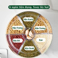 Thùng đựng gạo ngũ cốc 6 ngăn thông minh xoay 360 độ chống ẩm mốc, Thùng 5kg