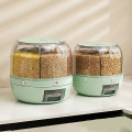 Thùng đựng gạo ngũ cốc 6 ngăn thông minh xoay 360 độ chống ẩm mốc, Thùng 5kg