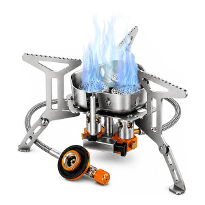 Bếp gas mini dã ngoại công suất lớn chân gấp chắc chắn