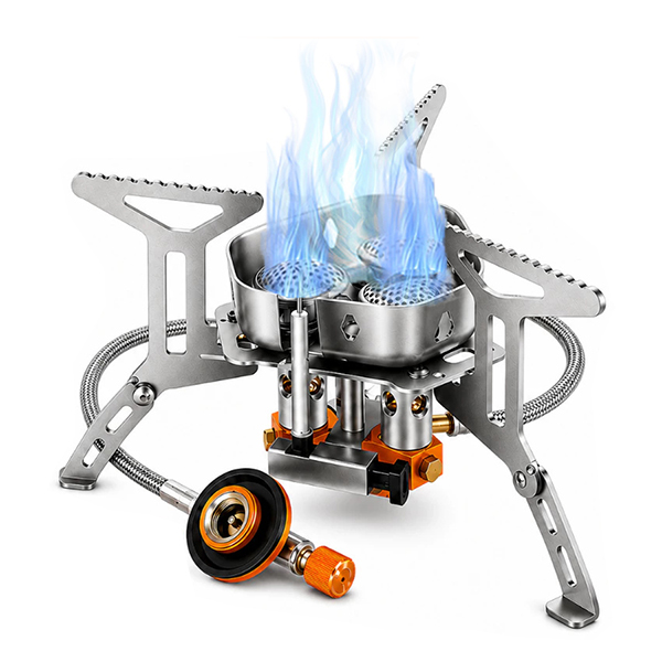 Bếp gas mini dã ngoại công suất lớn chân gấp chắc chắn