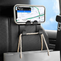 Set 4 móc treo đồ sau ghế ô tô 2 trong 1 tích hợp giá đỡ điện thoại