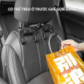 Set 4 móc treo đồ sau ghế ô tô 2 trong 1 tích hợp giá đỡ điện thoại