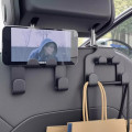 Set 4 móc treo đồ sau ghế ô tô 2 trong 1 tích hợp giá đỡ điện thoại