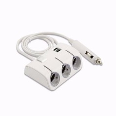 Bộ chia tẩu sạc trên ô tô 3 cổng tẩu và 2 cổng usb nhỏ gọn