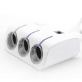 Bộ chia tẩu sạc trên ô tô 3 cổng tẩu và 2 cổng usb nhỏ gọn