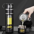 Bình thủy tinh 2 lớp giữ nhiệt 520ml kèm bộ lọc pha trà tiện lợi
