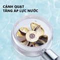 Vòi sen tăng áp cánh quạt có nút bật tắt trên thân tiện lợi, Vòi hoa sen không dây