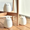 Đèn ngủ để bàn trang trí sillicon hình mèo dễ thương
