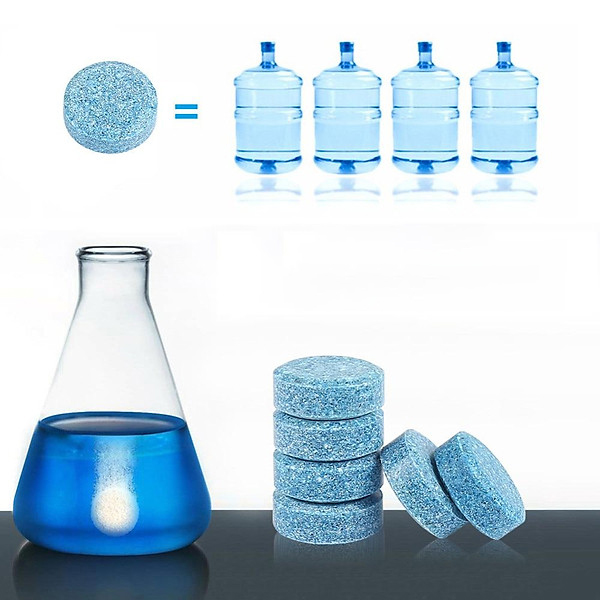 Combo 30 viên sủi nước đa năng vệ sinh kính xe hơi