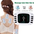 Máy massage xung điện 6 miếng dán 8 chế độ massage đa năng, Máy massage + 8 miếng dán