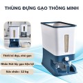 Thùng đựng gạo Việt Nhật cao cấp 12kg tiện lợi cho gia đình