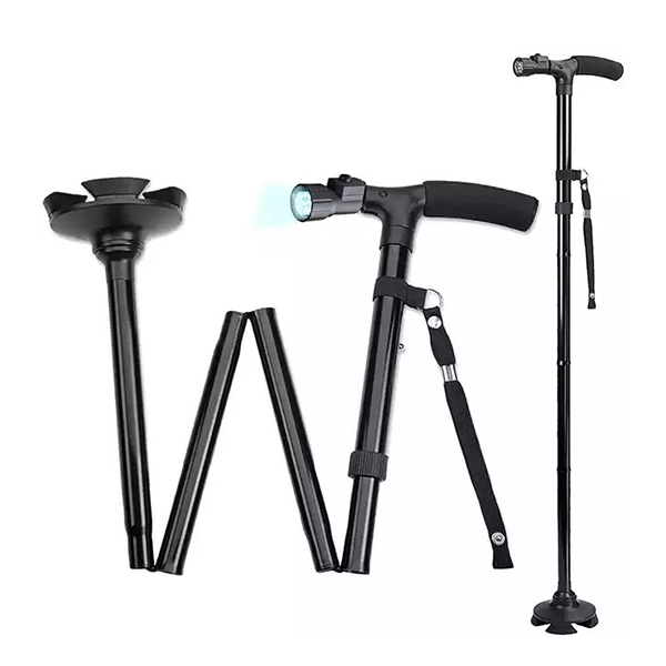 Gậy chống trượt gấp gọn có đèn pin cho người già cao cấp