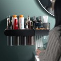 Bộ nhả kem đánh răng dán tường thông minh siêu chắc, Bộ 2 cốc