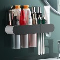 Bộ nhả kem đánh răng dán tường thông minh siêu chắc, Bộ 2 cốc