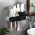 Bộ nhả kem đánh răng dán tường thông minh siêu chắc, Bộ 2 cốc