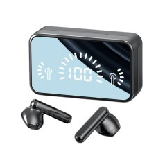 Tai nghe Bluetooth 5.0 màn hình gương cảm biến vân tay, Màu đen