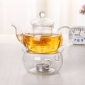 Bộ ấm chén thủy tinh pha trà trong suốt chịu nhiệt cao cấp, Bộ ấm chén không khay (Có quai)