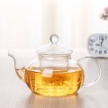 Bộ ấm chén thủy tinh pha trà trong suốt chịu nhiệt cao cấp, Bộ ấm chén không khay (Có quai)