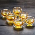 Bộ ấm chén thủy tinh pha trà trong suốt chịu nhiệt cao cấp, Bộ ấm chén không khay (Có quai)