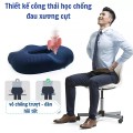 Gối lót ghế ngồi chữ O bằng cao su non cho người bệnh trĩ, Màu xanh đen