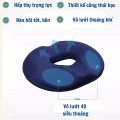 Gối lót ghế ngồi chữ O bằng cao su non cho người bệnh trĩ, Màu xanh đen