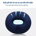Gối lót ghế ngồi chữ O bằng cao su non cho người bệnh trĩ, Màu xanh đen