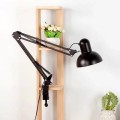 Đèn học kẹp bàn đọc sách, làm việc thông minh chống cận, Thân đèn + Bóng Rạng Đông 5w vàng
