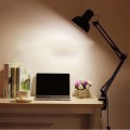 Đèn học kẹp bàn đọc sách, làm việc thông minh chống cận, Thân đèn + Bóng Rạng Đông 5w vàng