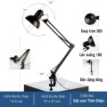 Đèn học kẹp bàn đọc sách, làm việc thông minh chống cận, Thân đèn + Bóng Rạng Đông 5w vàng