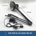 Đèn học kẹp bàn đọc sách, làm việc thông minh chống cận, Thân đèn + Bóng Rạng Đông 5w vàng