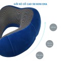 Gối kê cổ chữ U cao su non giảm đau mỏi cổ vai gáy, Màu xanh tím than