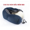 Gối kê cổ chữ U cao su non giảm đau mỏi cổ vai gáy, Màu xanh tím than