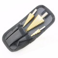 Bộ 3 mũi khoan hình tháp 4 - 32mm thép chuôi lục giác cao cấp