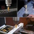 Bộ 3 mũi khoan hình tháp 4 - 32mm thép chuôi lục giác cao cấp