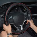 Bọc vô lăng da cao cấp mềm mại chống bám mồ hôi tay, Màu đen chỉ xanh
