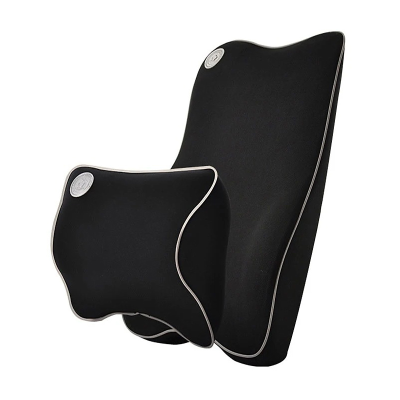 Bộ 2 món gối đầu và tựa lưng ô tô chất liệu cao su non cao cấp