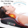 Gối massage hồng ngoại cổ vai gáy tựa lưng đa năng, Màu đen