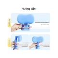 Giá đỡ chống cận thị chống gù gắn bàn học có nhắc nhở khi ngồi sai tư thế, Màu xanh