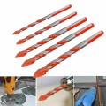 Bộ 5 mũi khoan gạch men dạng lưỡi xoắn , Màu cam