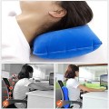 Gối hơi bơm tay đa năng du lịch dã ngoại gấp gọn , Màu xanh dương