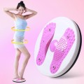 Đĩa xoay eo 360 độ tập thể dục tại nhà có các hạt massage chân, Màu hồng