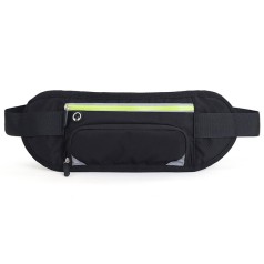 Túi đeo hông chạy bộ có phản quang an toàn, đựng đồ tiện dụng, Màu đen